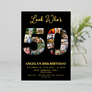 schau mal wer 50 ist alles Gute zum 50. Geburtstag Folieneinladung