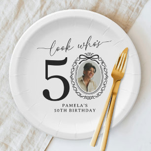 Schau mal, wer 50 ist Foto 50. Geburtstag Pappteller