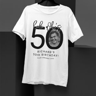 Schau mal, wer 50 wird   Foto zum 50. Geburtstag T-Shirt