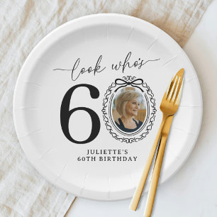 Schau mal, wer 60 wird - Foto zum 60. Geburtstag Pappteller