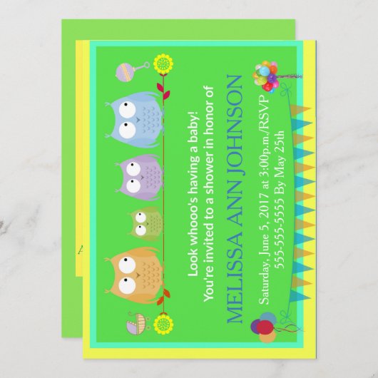Schau mal, wer ein Baby hat! Einladung (Vorne/Hinten)