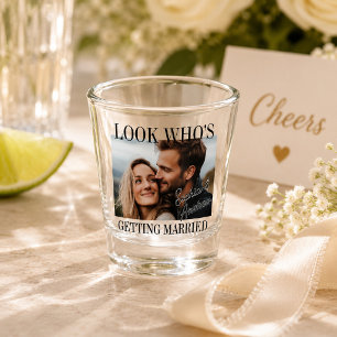 Schau mal, wer heiratet Foto-Hochzeit Schnapsglas