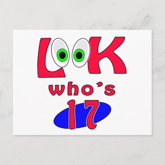 Schau mal, wer ist 17 ? postkarte (Vorderseite)