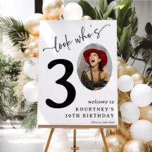 Schau mal, wer ist 30! Modernes Foto 30. Geburtsta