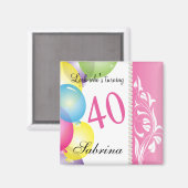 Schau mal, wer ist 40 | 40. Geburtstag Magnet (Vorderseite/Rückseite)