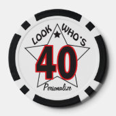Schau mal, wer ist 40 | 40. Geburtstag Pokerchips (Rückseite)