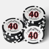 Schau mal, wer ist 40 | 40. Geburtstag Pokerchips (Stapel)