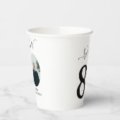 Schau mal, wer ist 80! Modernes Foto 80. Geburtsta Pappbecher (Links)