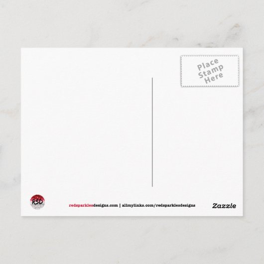 Schau mal, wer sich um 8 dreht postkarte (Rückseite)