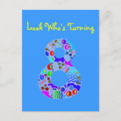 Schau mal, wer sich um 8 dreht postkarte (Vorderseite)