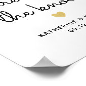 Schau mal, wir binden das Knoten-Verlobung-Zeichen Poster (Ecke)