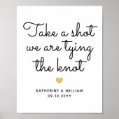 Schau mal, wir binden das Knoten-Verlobung-Zeichen Poster (Vorne)