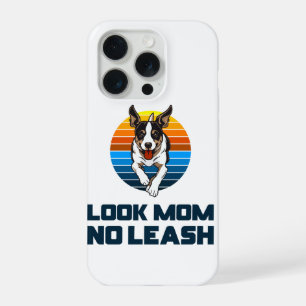 Schau Mama Ohne Leine Lustiges Retro-Hunde-Mama-Ge iPhone 15 Pro Hülle