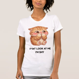 Schau mich nicht an, ich bin schüchtern Süßes oran T-Shirt