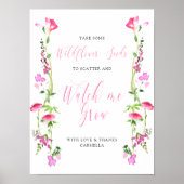 Schau mir zu, wie ich Wildblume Babydusche wachsen Poster (Vorne)