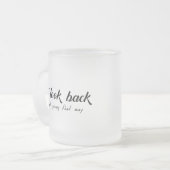 Schau nicht zurück, du gehst nicht so. mattglastasse (Vorderseite Links)