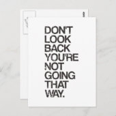 Schau nicht zurück, du gehst nicht so. postkarte (Vorne/Hinten)