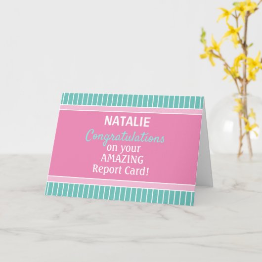 Schau! Phantastische Report Card Glückwunsch! Karte (Gelbe Blume)