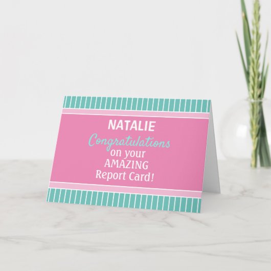 Schau! Phantastische Report Card Glückwunsch! Karte (Vorderseite)