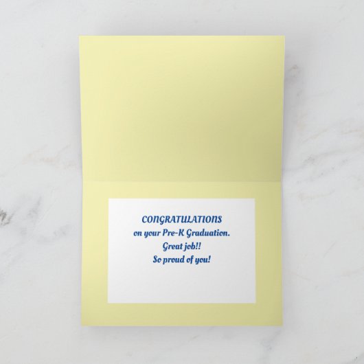 Schau! Pre-K-Abschluss Karte (Innenseite)