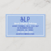 Schau! SLP-benutzerdefinierte Visitenkarten Visitenkarte (Rückseite)