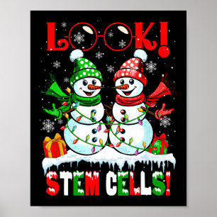 Schau! Stammzellen Weihnachten Schnee Paar Schneem Poster