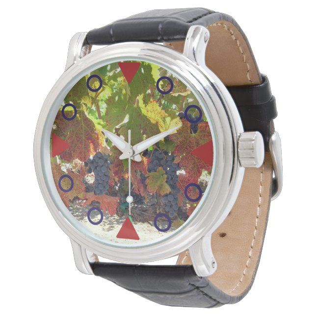 Schau - Weintrauben Armbanduhr (Schrägansicht)