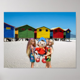 Schau, wen wir am Strand abgeholt haben. Poster