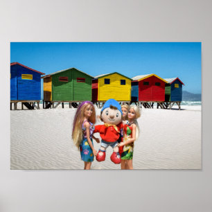 Schau, wen wir am Strand abgeholt haben. Poster