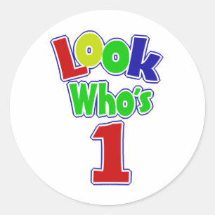 Schau, wer einer ist runder aufkleber