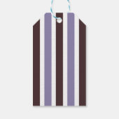 Schau, wer fast fällig ist! Lila Babydusche Geschenkanhänger (Rückseite)