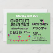 Schau, wer Geschlossen ist! 1 Foto grün Einladung (Rückseite)