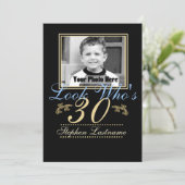 Schau, wer ist 30 Foto Einladung (Stehend Vorderseite)