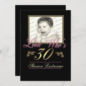 Schau, wer ist 30 Foto Einladung (Vorne/Hinten)