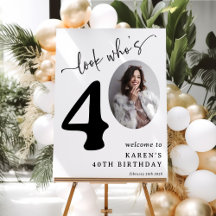 Schau, wer ist 40! Modernes Foto 40. Geburtstag