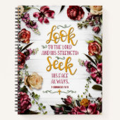 Schau zum Herrn mit Blume auf Holz Notizblock (Vorderseite)