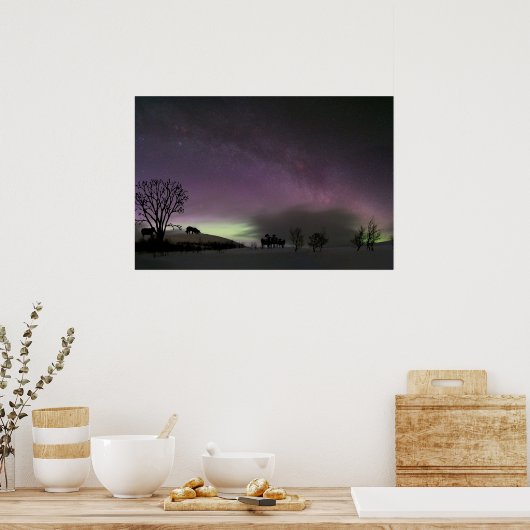 "Schau zurück." Border Collie Poster (Küche)