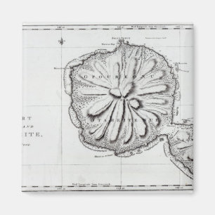 Schaubild der Insel Otaheite, 1769 Magnet