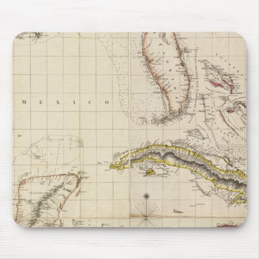 Schaubild der Westindien und der spanischen Domain Mousepad (Vorne)