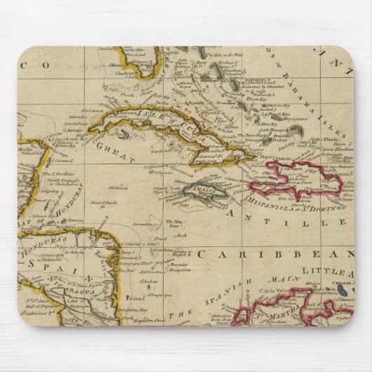 Schaubild der Westindischen Inseln 3 Mousepad (Vorne)