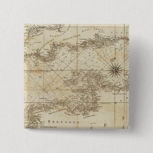 Schaubild des britischen Ärmelkanals Button (Vorderseite)