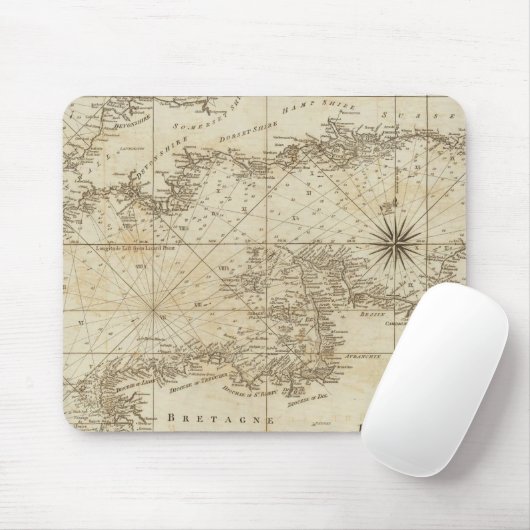 Schaubild des britischen Ärmelkanals Mousepad (Mit Mouse)