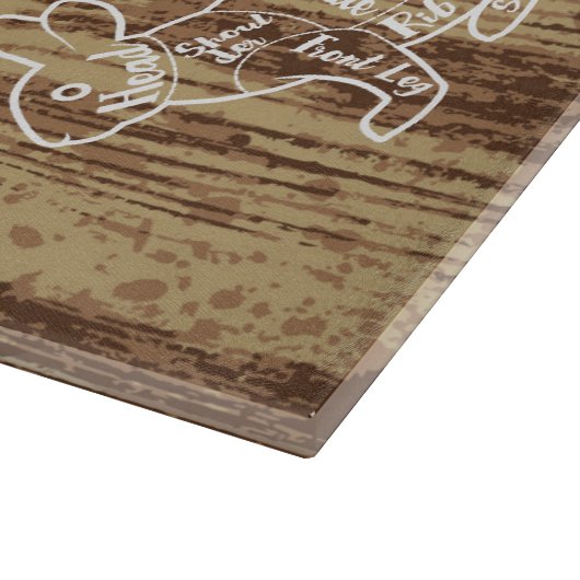 Schaubild des Butters Fleisch geschnitten Hirschka Schneidebrett (Ecke)