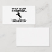 SCHAUE ICH EINE BADASSE UNICORN SEHE VISITENKARTE (Vorne/Hinten)