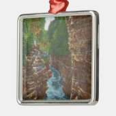Schauen hinunter Ausable Abgrund von Hydes Höhle Ornament Aus Metall (Links)