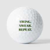 Schauen. Schwur. Wieder von vorne. Funny Gift Golf Golfball (Vorderseite)