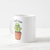 Schauen Sharp Funny Cactus Pun Kaffeetasse (Vorderseite Links)