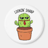 Schauen Sharp Funny Cactus Pun Magnet (Vorne)