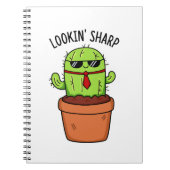 Schauen Sharp Funny Cactus Pun Notizblock (Vorderseite)