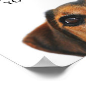 Schauen Sie auf Ihre lustige Hundeschrift Poster (Ecke)